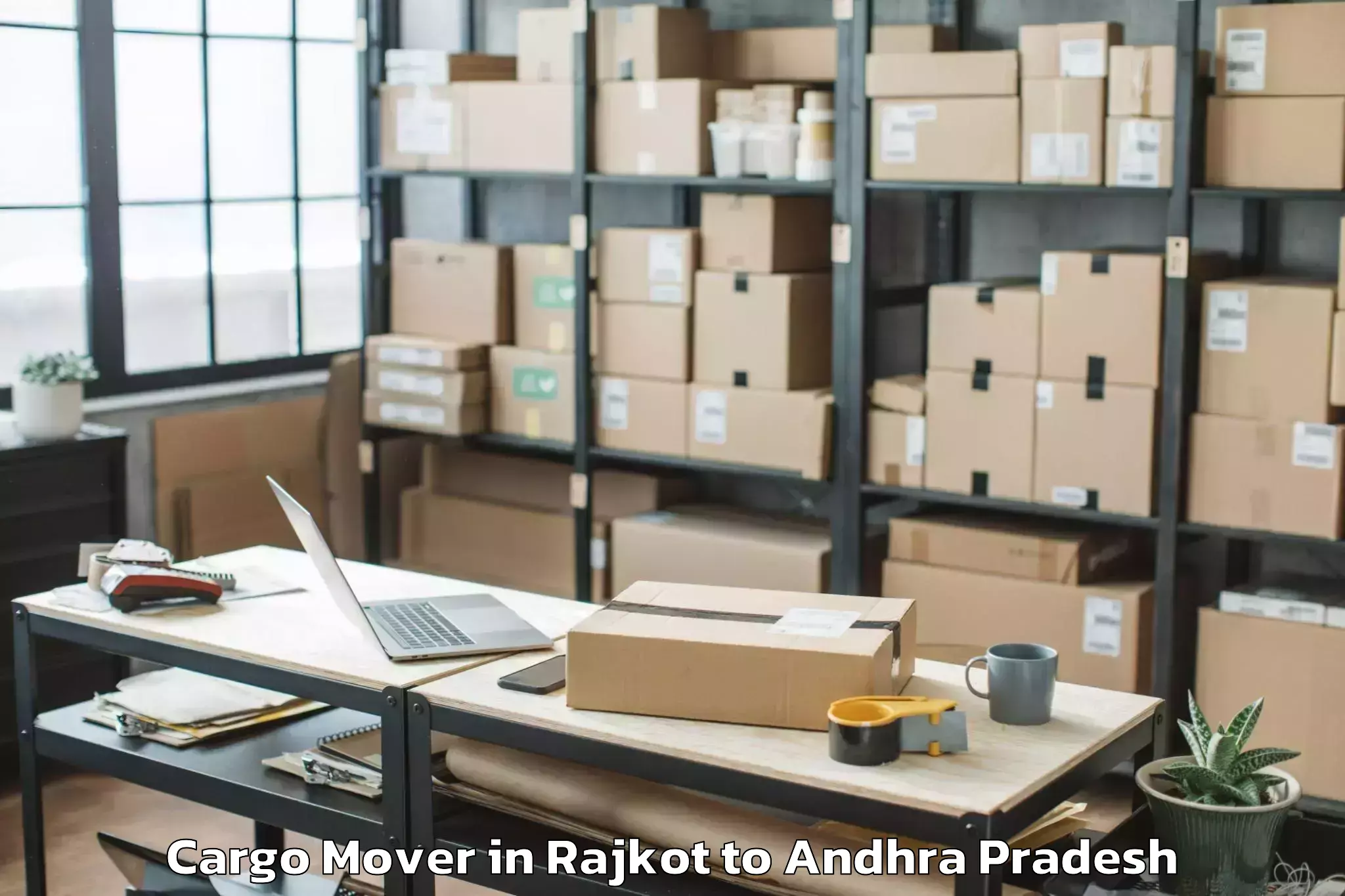 Top Rajkot to Pamarru Cargo Mover Available